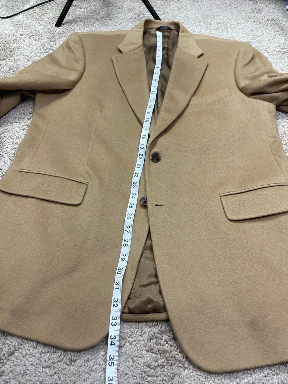 Vintage Marshall Field’s Tan Men's Sport Coat Blazer 100% Cashmere